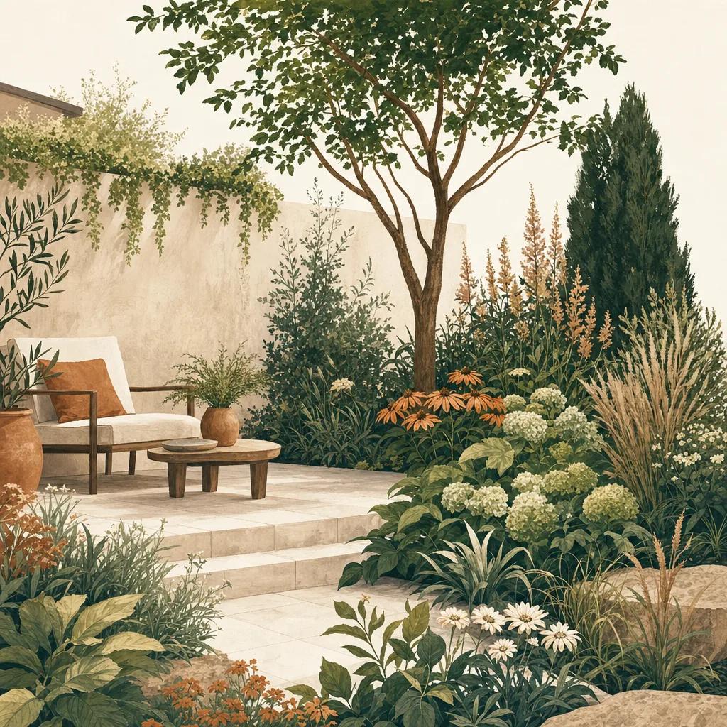 Illustration for backyard design app