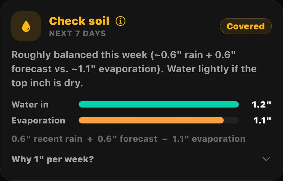 A real water budget
