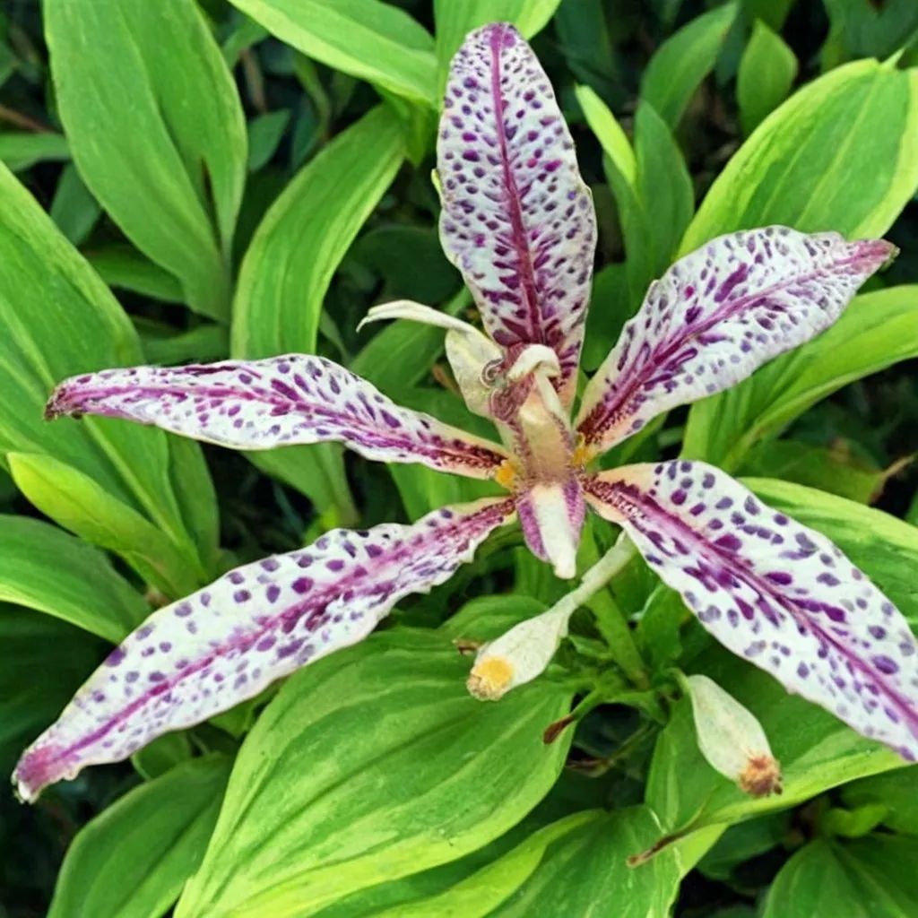 Tricyrtis macropoda 'Tricolor'
