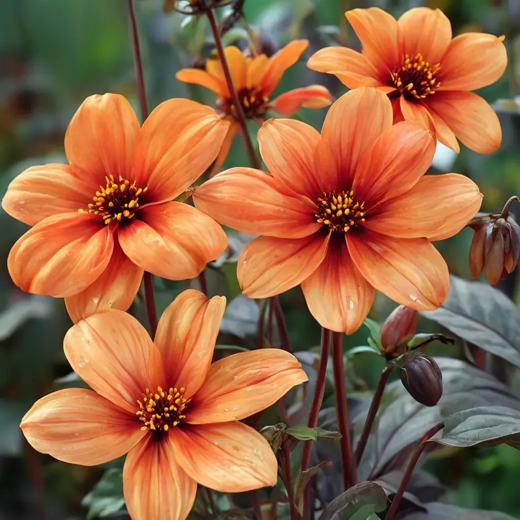 Dahlia variabilis 'Bishop of Oxford'