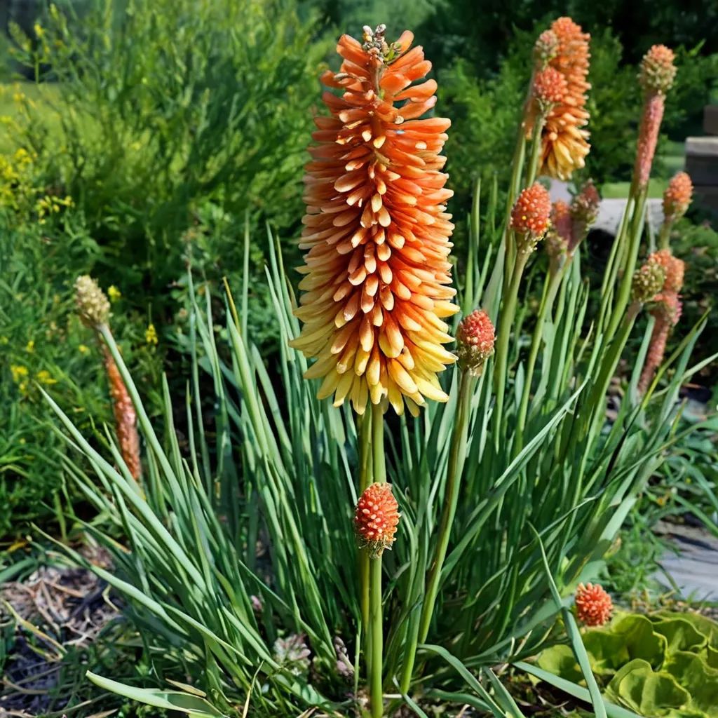 Kniphofia uvaria 'Fairyland Hybrids'