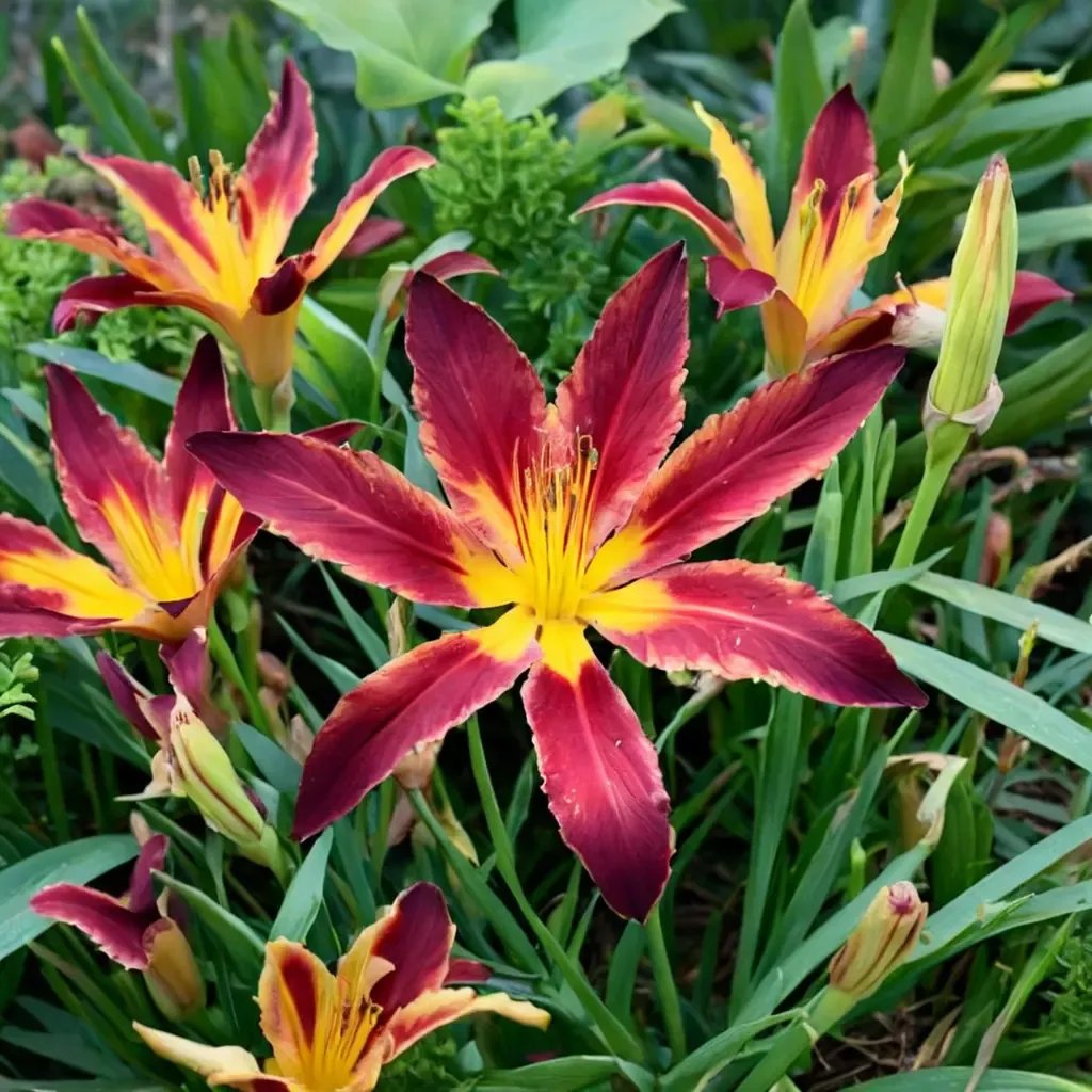 Hemerocallis fulva 'Ruby Spider'