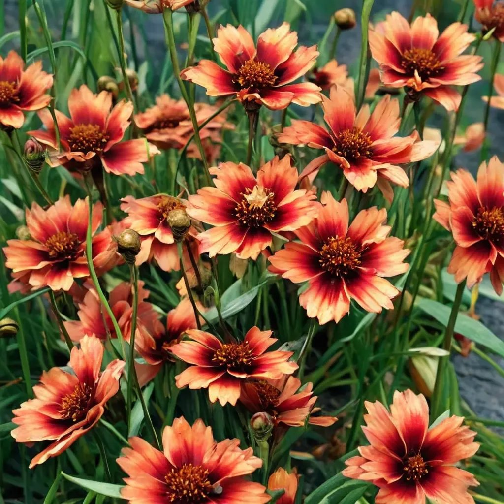 Coreopsis tinctoria 'Desert Coral'