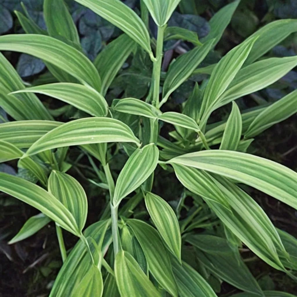 Polygonatum falcatum 'Tiger Stripes'