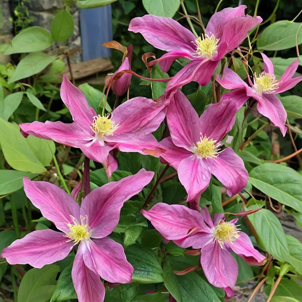Clematis x hybrida 'Inspiration'