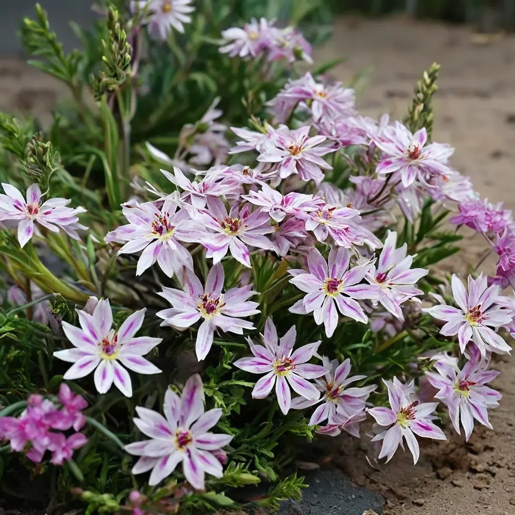 Phlox subulata 'Candy Stripe'