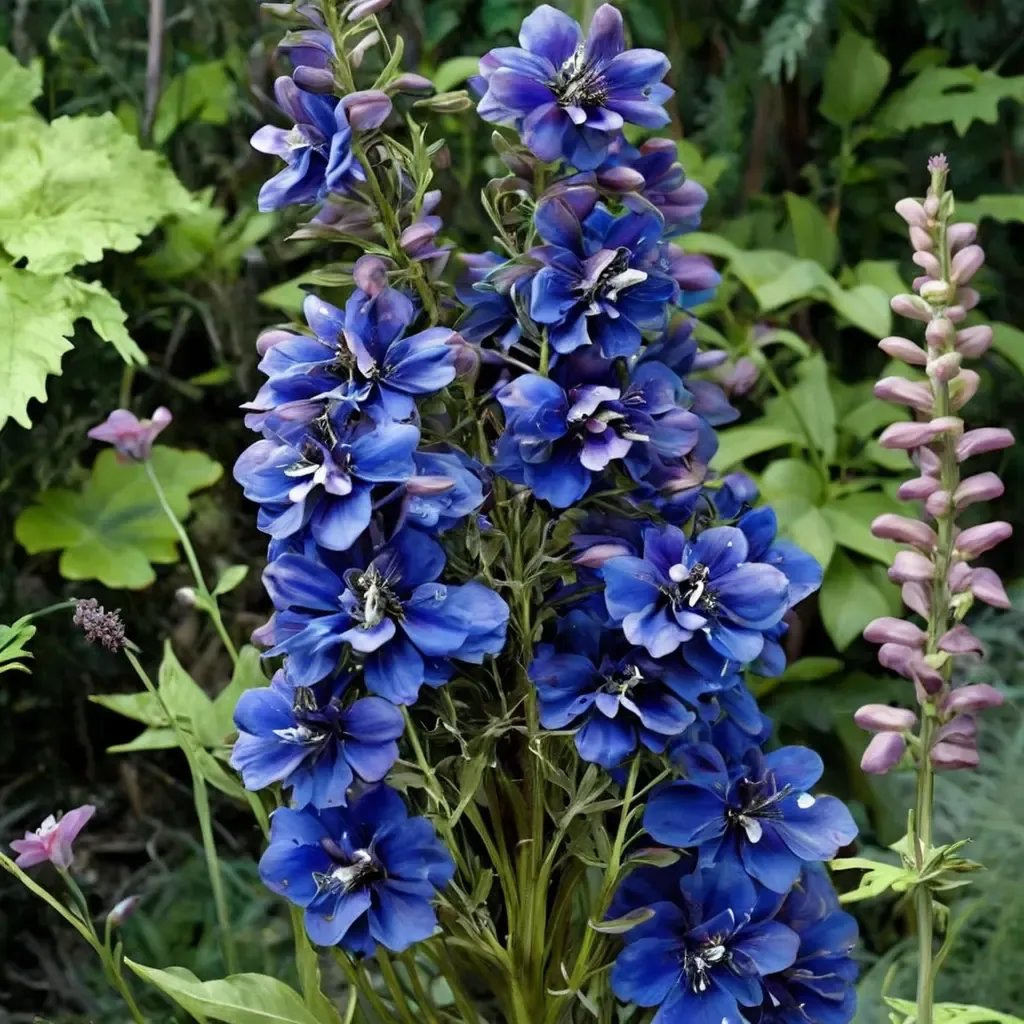 Delphinium x belladonna 'Dark Blue Dark Bee'