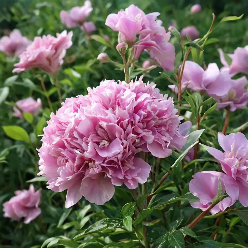 Paeonia lactiflora 'Monsieur Jules Elie'