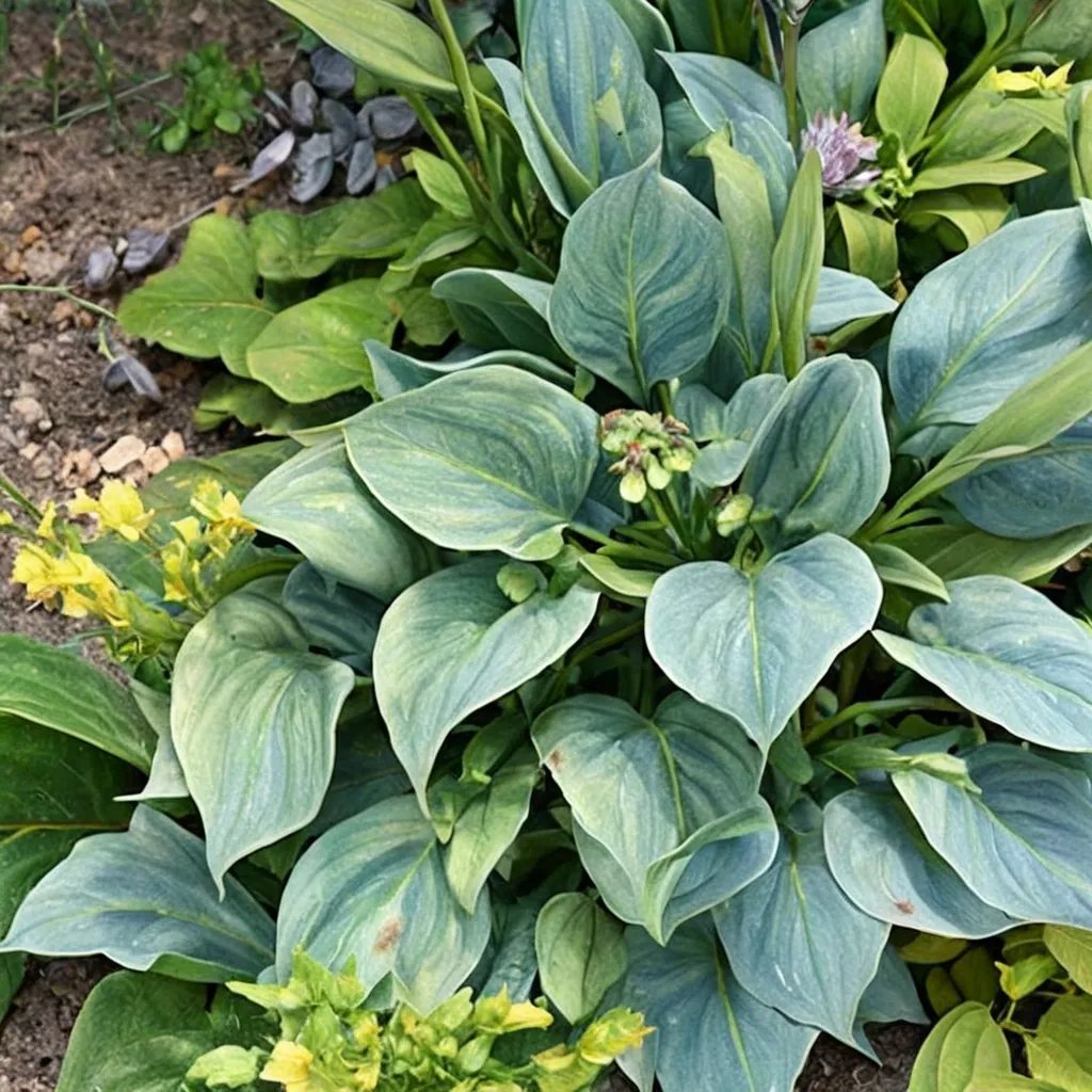 Hosta x hybrida 'Benedict Strain'