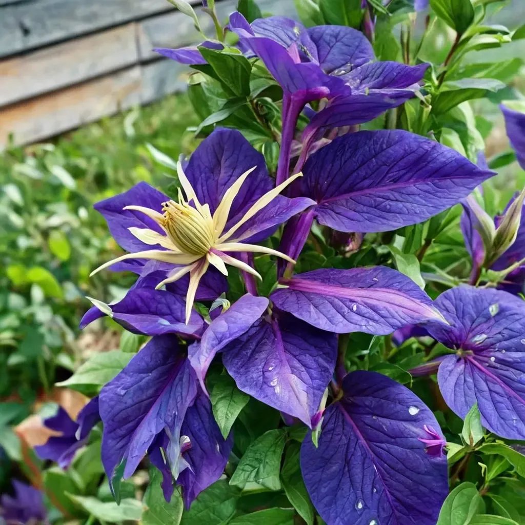 Clematis x jackmanii 'Sparkler'