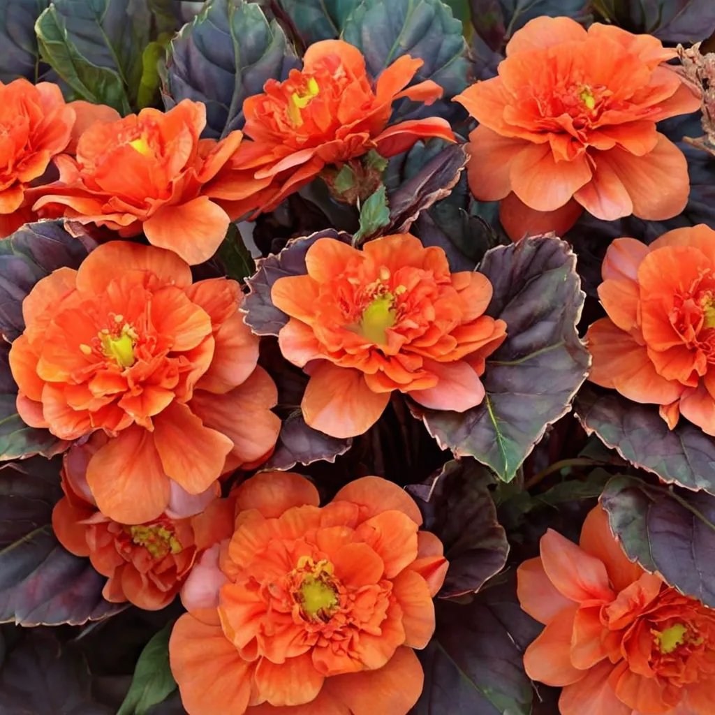 Begonia x hybrida 'Solenia Chocolate Orange'