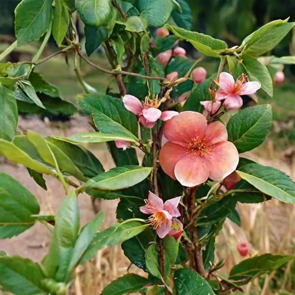 Prunus persica 'Flambe'