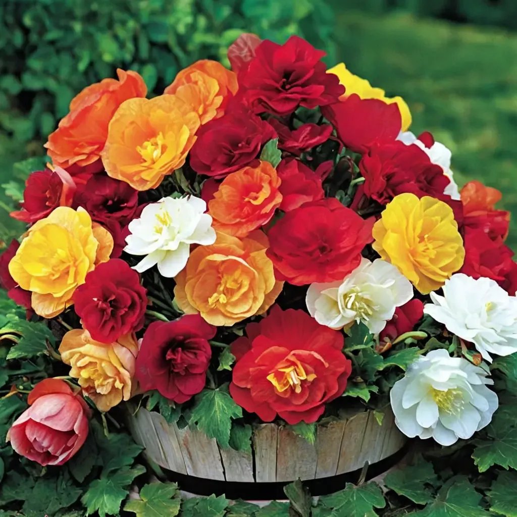 Begonia x hiemalis 'Giant Camellia Mix'