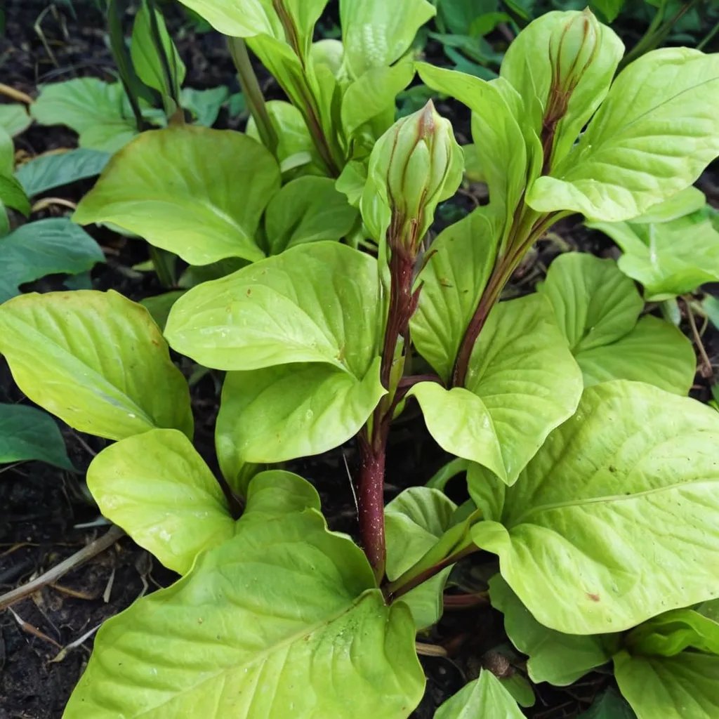 Hosta x hybrida 'Lipstick Sunset'