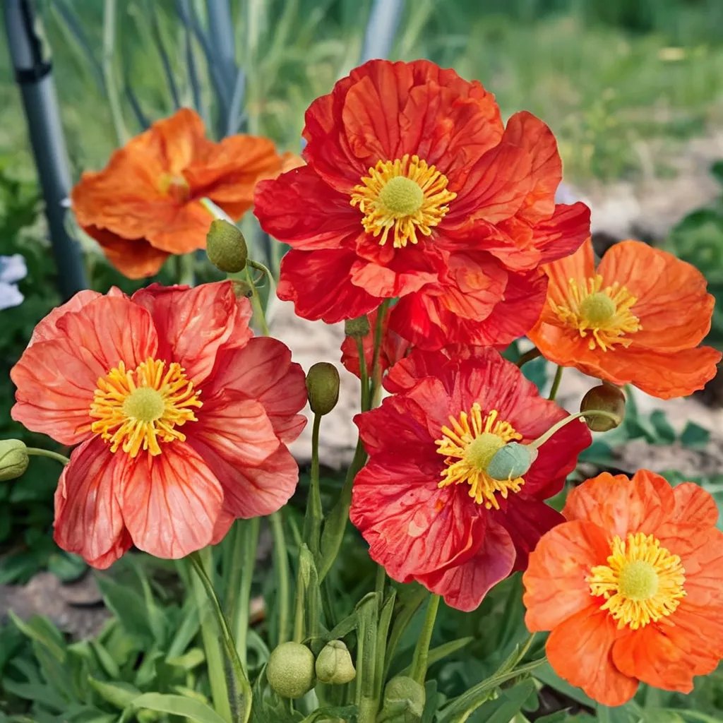 Papaver nudicaule 'Champagne Bubbles Scarlet'
