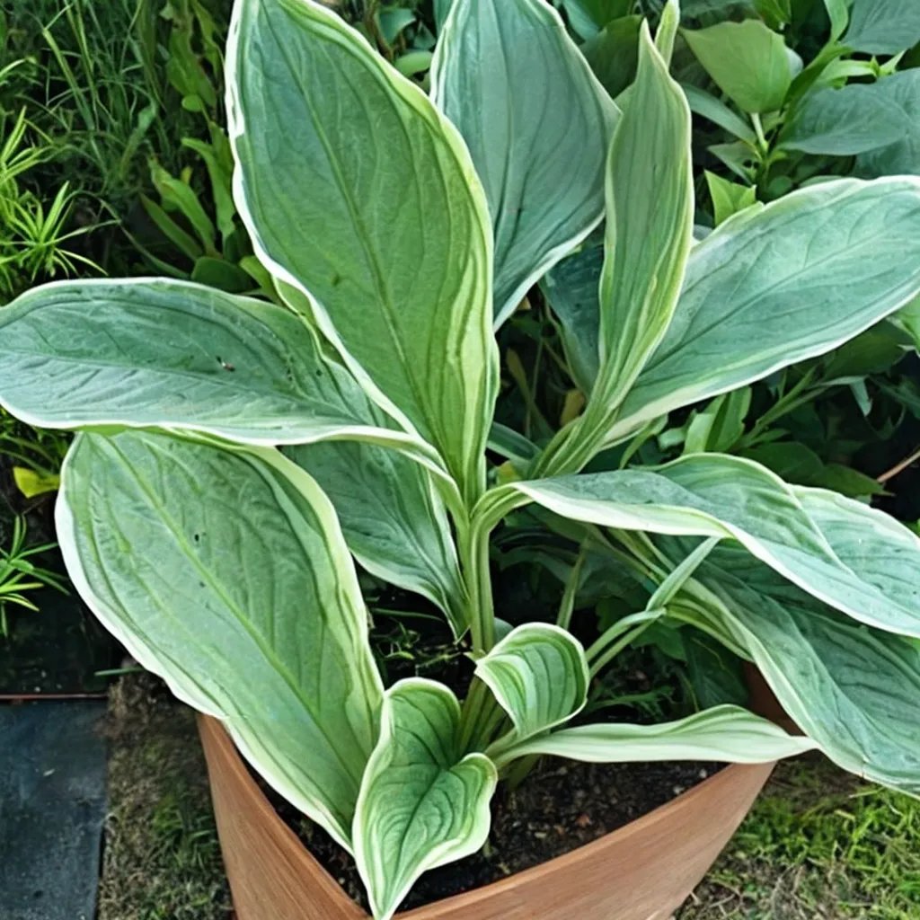Hosta x hybrida 'Handsome Devil'