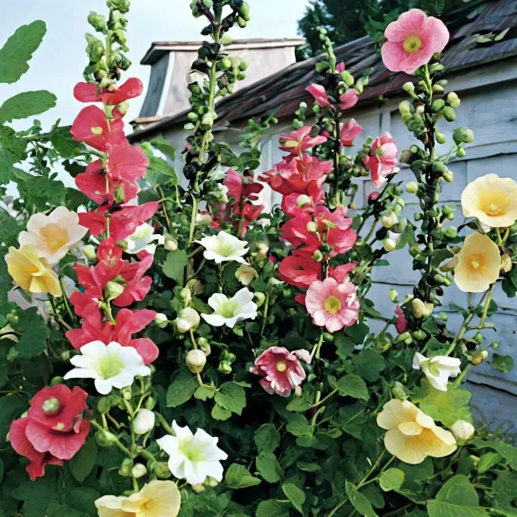 Alcea rosea 'Old Farmyard'