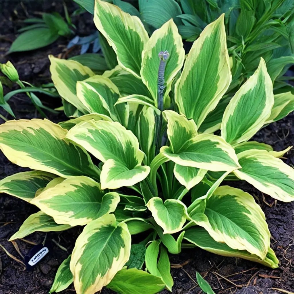 Hosta x hybrida 'Mack the Knife'