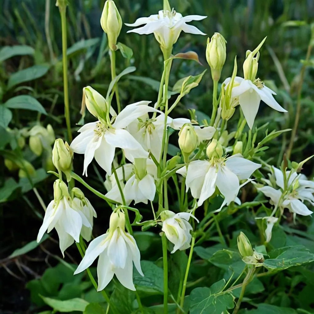 Aquilegia vulgaris 'Munstead White'