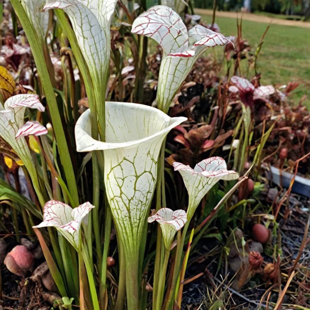 Sarracenia leucophylla 'Hurricane Creek White'