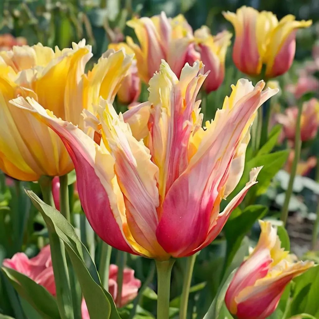 Tulipa gesneriana 'Flaming Memory'