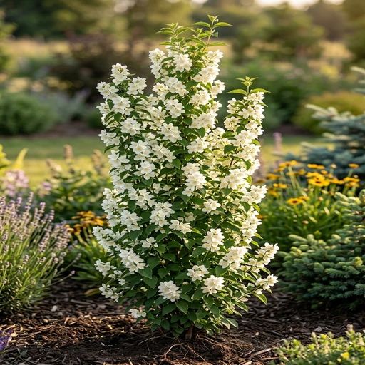 Philadelphus coronarius 'Illuminati Tower'