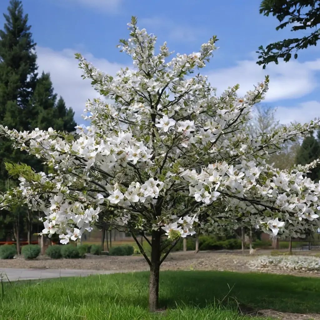 Prunus serrulata 'Shirotae'