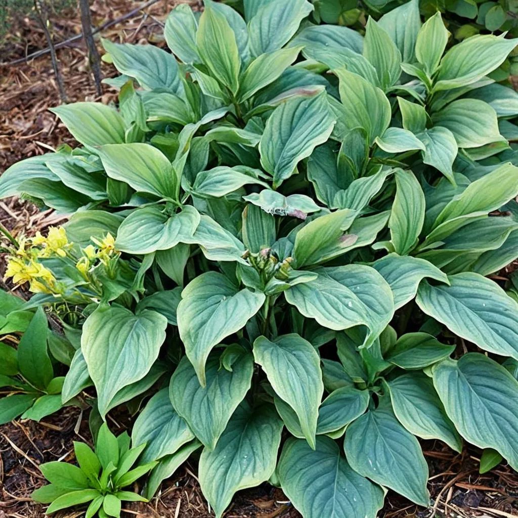 Hosta x hybrida 'Emeralds and Rubies'