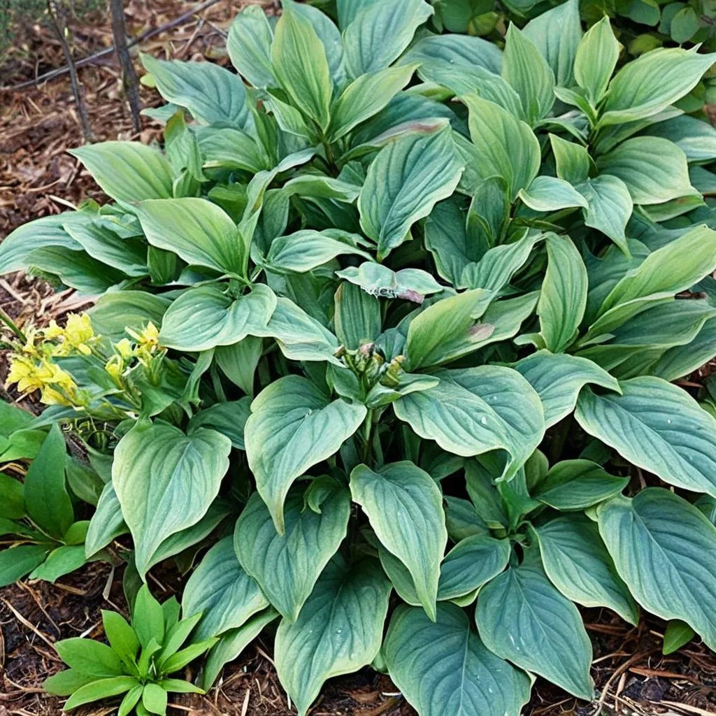 Hosta x hybrida 'Emeralds and Rubies'