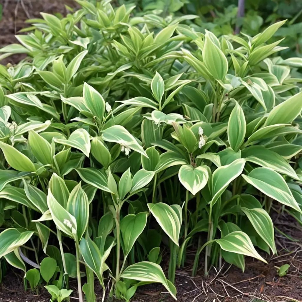 Polygonatum odoratum 'Variegatum'
