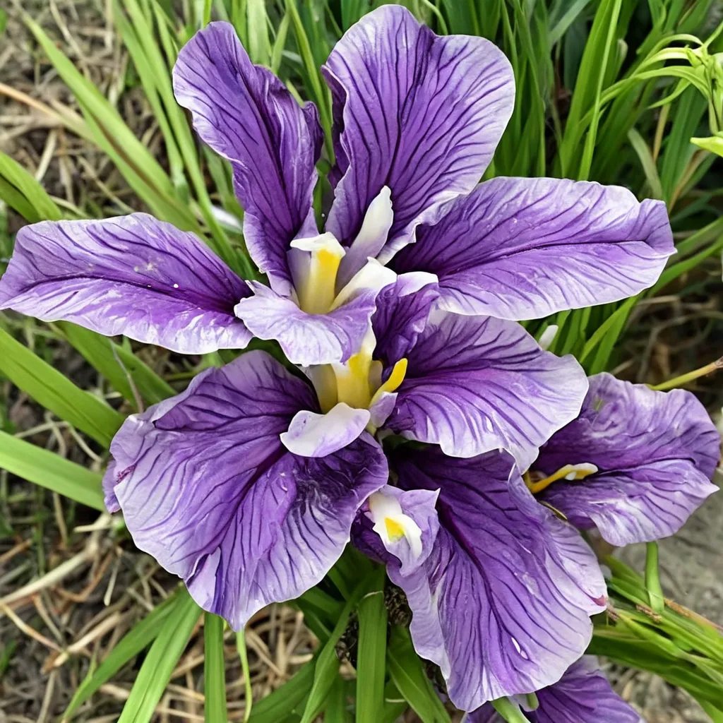 Iris ensata 'Frostbound'