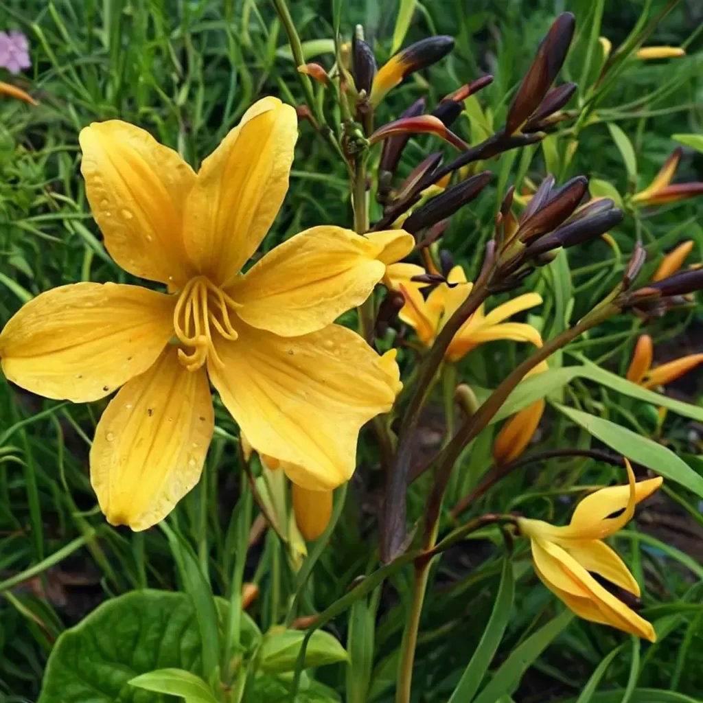 Hemerocallis fulva 'Golden Chimes'