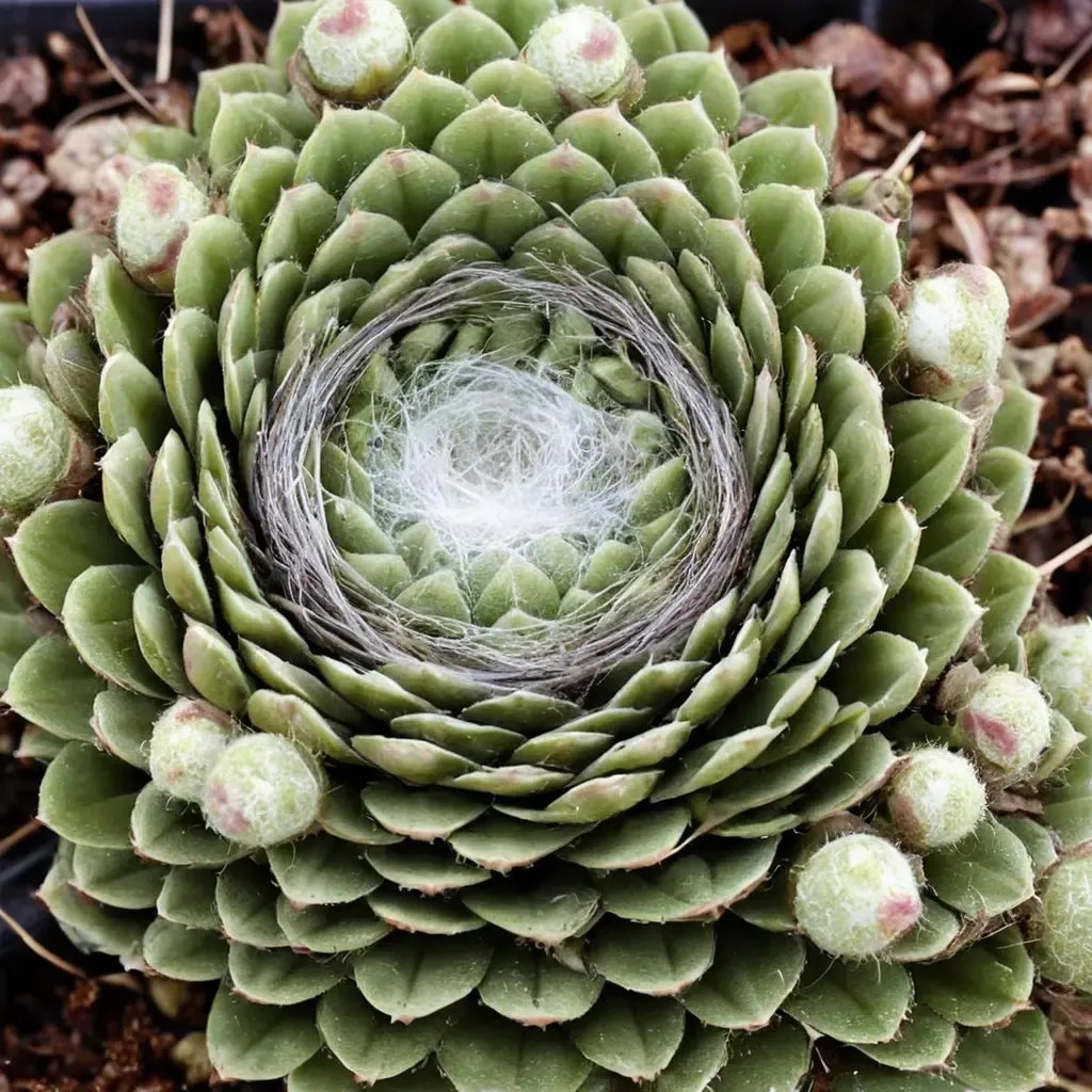Sempervivum tectorum 'Forest Frost'