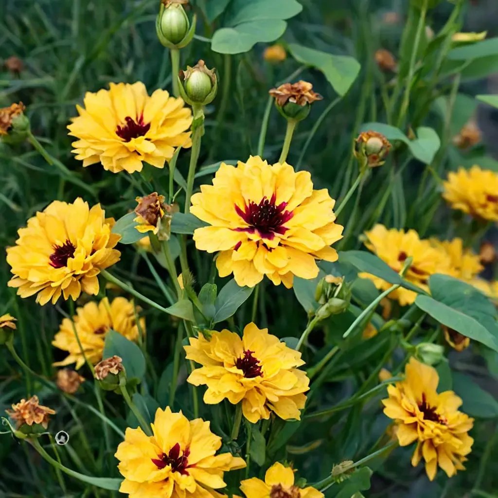 Coreopsis tinctoria 'Golden Ball'
