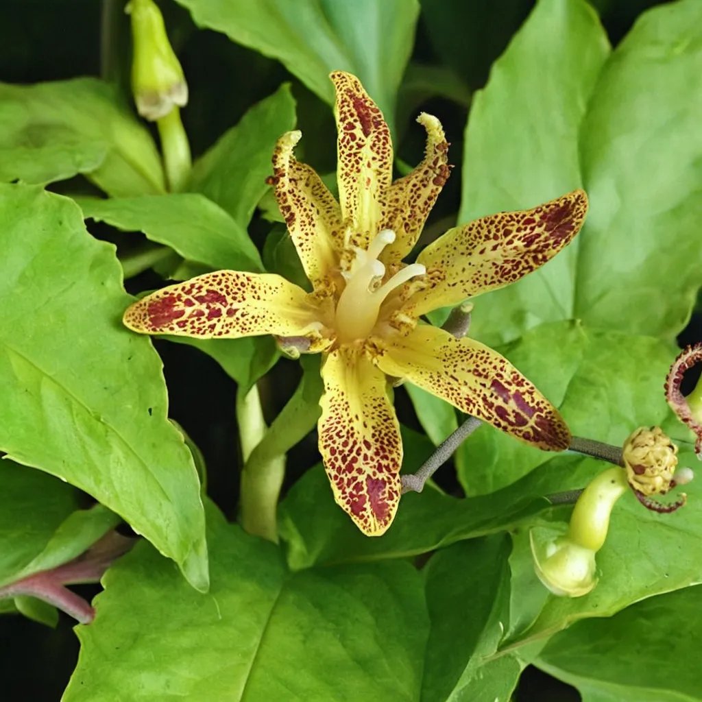 Tricyrtis latifolia 'Golden Leopard'