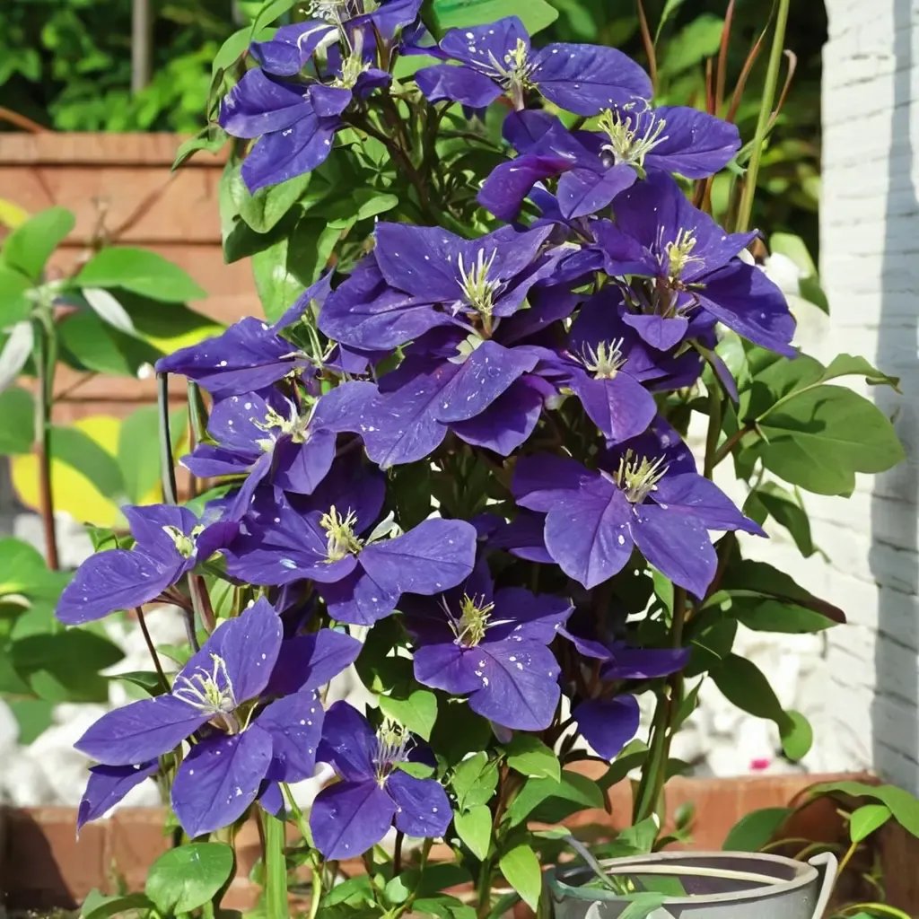 Clematis x jackmanii 'Colossal Blooms'