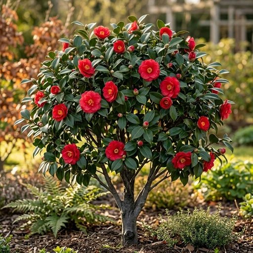 Camellia japonica 'Korean Fire'