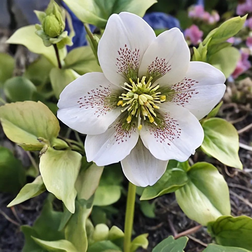 Helleborus x hybridus 'Winter Dream Pure White'
