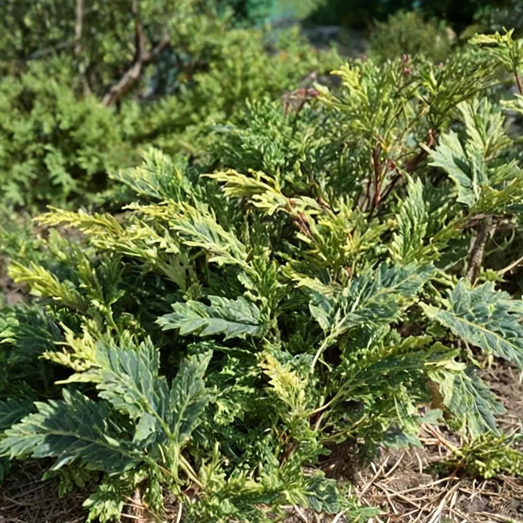Juniperus x media 'Globosa Cinerea'