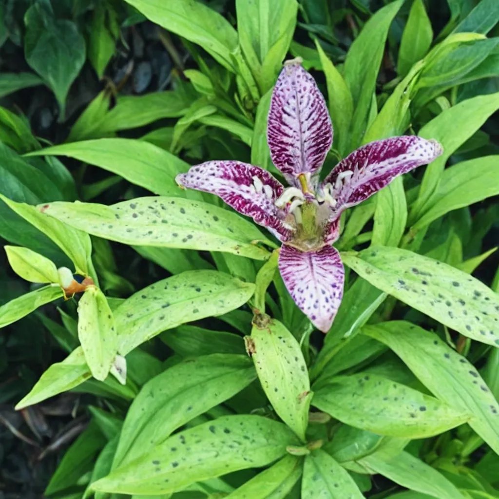 Tricyrtis hirta 'Golden Gleam'