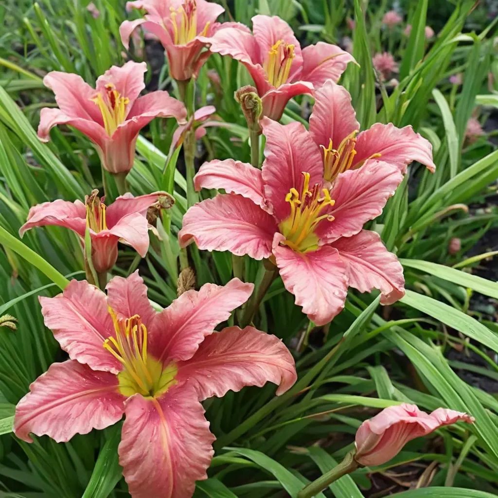 Hemerocallis x hybrida 'Rosy Returns'