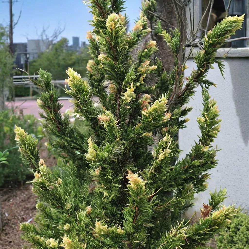 Juniperus chinensis 'Kaizuka Variegated'