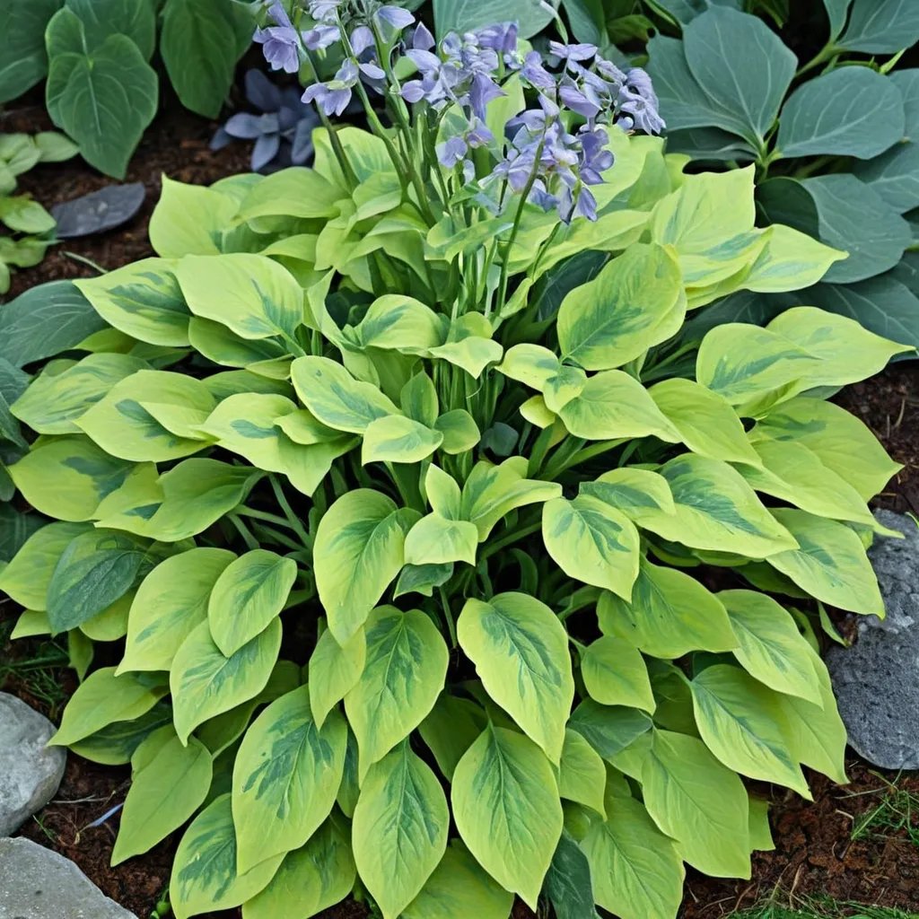 Hosta x hybrida 'Luna Moth'