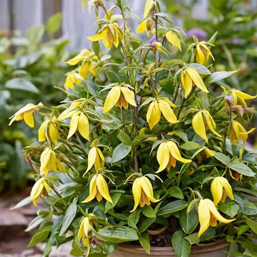 Clematis x tangutica 'Little Lemons'