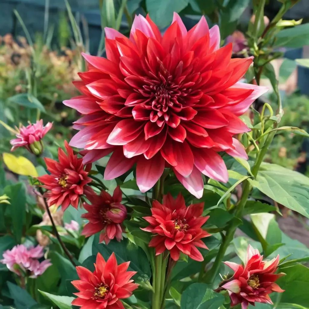 Dahlia variabilis 'Apache'