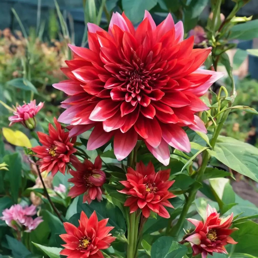 Dahlia variabilis 'Apache'