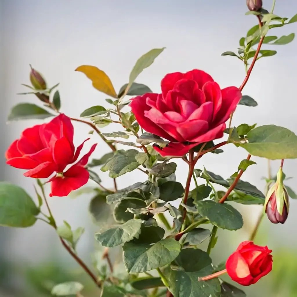Rosa rubiginosa 'Red Beauty'