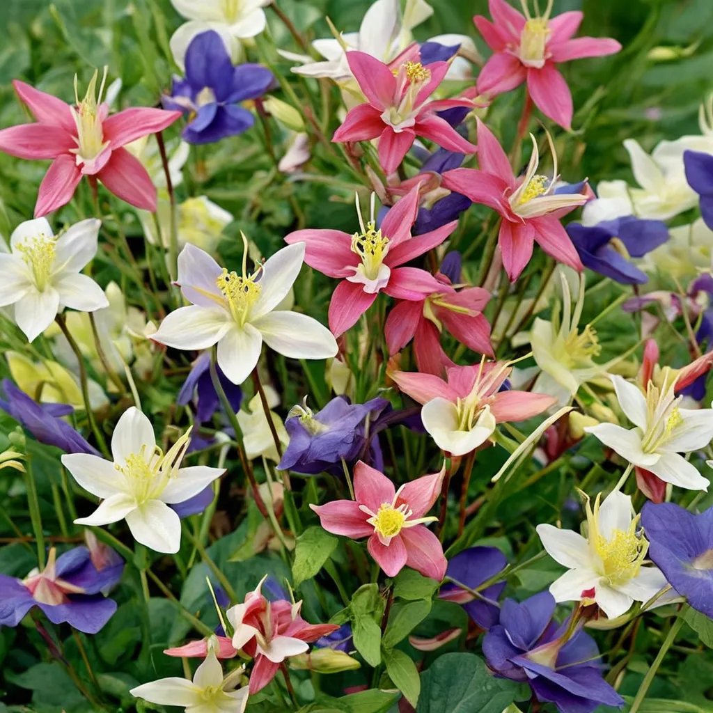 Aquilegia x hybrida 'Mix'