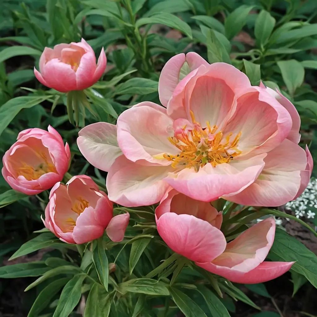 Paeonia lactiflora 'Abalone Pearl'
