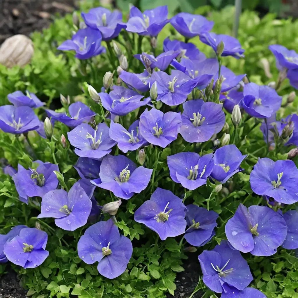 Campanula rapunculus 'Rapido Blue'